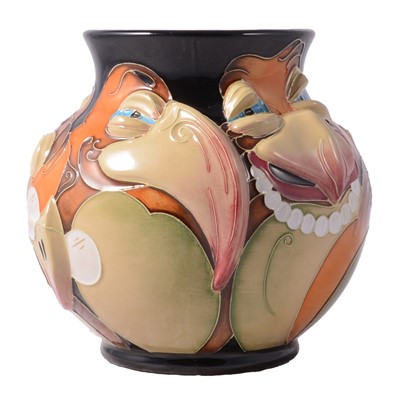 Lot 1 - Moorcroft Pottery - a rare Martin Brothers-inspired limited edition vase