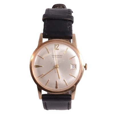 Lot 1060 - Garrard - a gentleman's vintage 9 carat yellow gold automatic wristwatch.