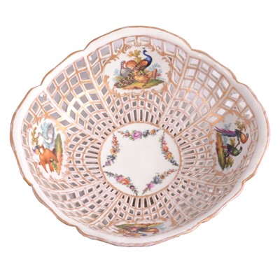 Lot 52 - Berlin porcelain lattice openwork dessert dish