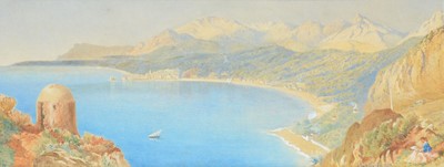 Lot 419 - Edward Binyon, Menton and Cap Martin with Monaco in the distance