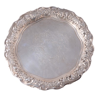 Lot 386 - Silver salver