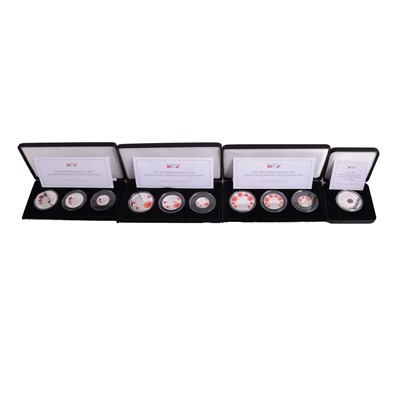 Lot 239 - Jubilee Mint - Remembrance Day Silver Proof £5 Coin, and three Silver Proof Coin Collections.