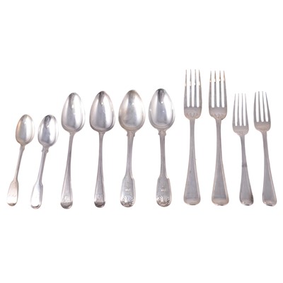 Lot 398 - Silver flatware