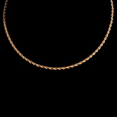 Lot 284 - A 9 carat yellow gold matching chain link necklace and bracelet.