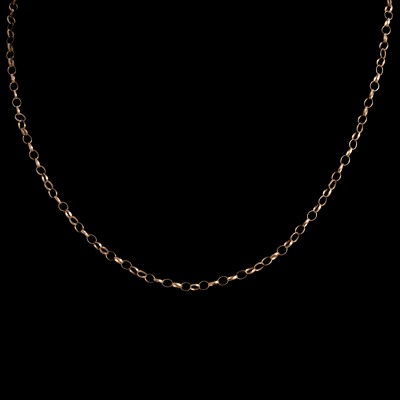 Lot 339 - Two 9 carat yellow gold similar chain link necklaces.