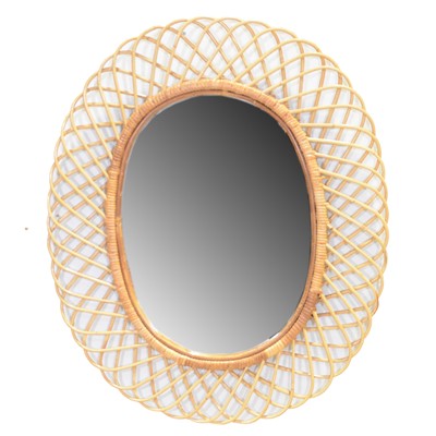 Lot 495 - Mid-century wall mirror in the style of Franco Albini
