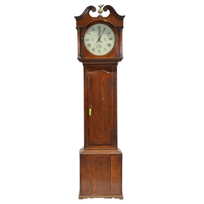 Lot 378 - George IV oak longcase clock