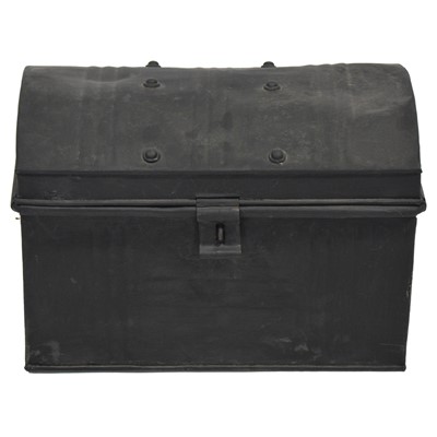 Lot 500 - Small black painted metal chest