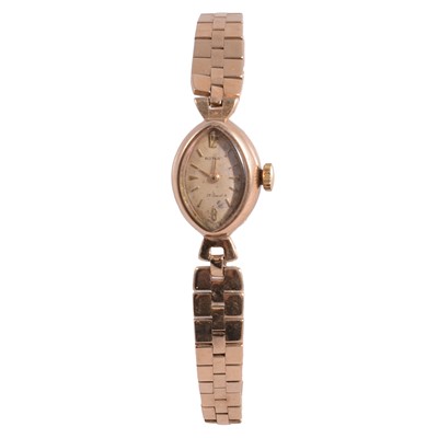 Lot 1099 - Rotary - a lady's 9 carat yellow gold bracelet watch.