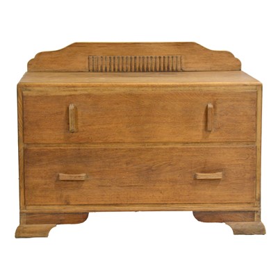 Lot 445 - Oak low-line chest of drawers