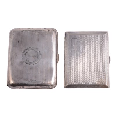 Lot 357 - Two silver cigarette cases.