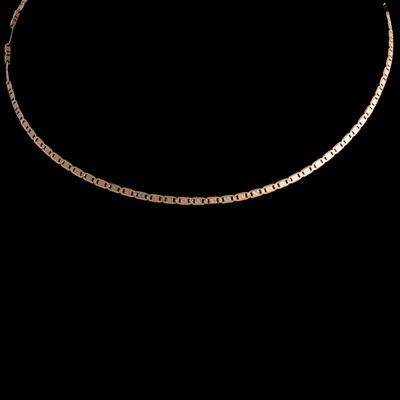 Lot 331 - A multi colour gold necklace marked 750.