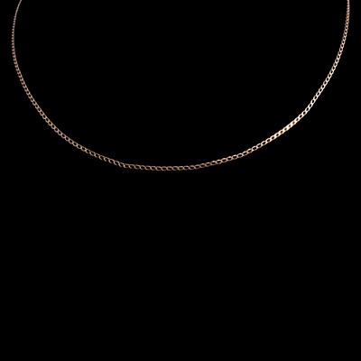 Lot 343 - Two chain necklaces, 9 carat white gold and yellow gold.