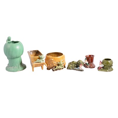 Lot 58 - Sylvac Pottery, a quantity of planters and spill vases with elves and gnomes
