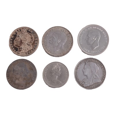 Lot 296 - Collection of British coins, silver content.