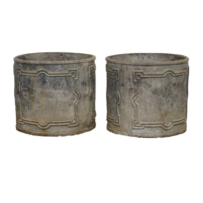 Lot 569 - Pair of 18th century style lead planters