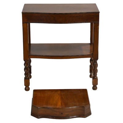 Lot 470 - Canteen of cutlery in an oak case on stand, together with another canteen of cutlery