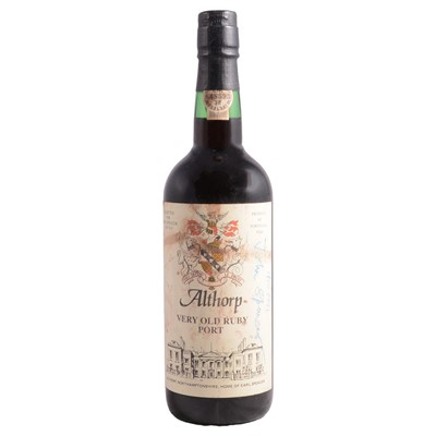 Lot 264 - Althorp Very Old Ruby Port, signed by Earl Spencer, Nov 1991