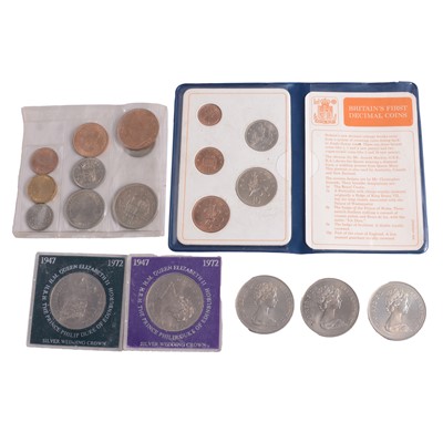 Lot 295 - Collection of coins, coin sets, and commemorative coins, some silver content.
