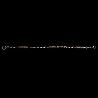 Lot 315 - A yellow metal bracelet.