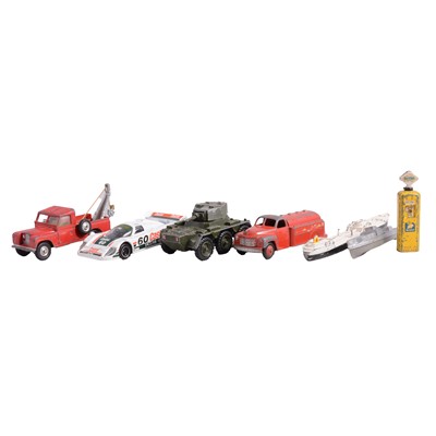 Lot 213 - Box of loose and playworn diecast vehicles - 1950s/60s