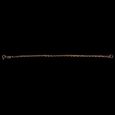 Lot 319 - A 9 carat yellow gold fancy link bracelet.