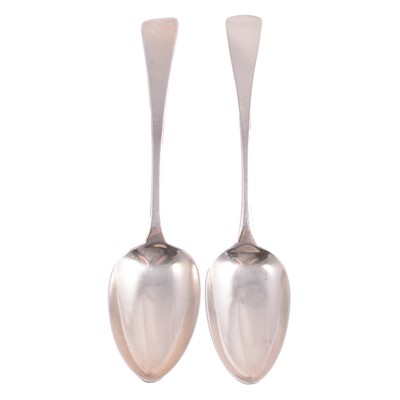 Lot 356 - Two George III silver table spoons.
