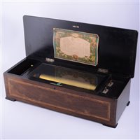 Lot 96 - Swiss musical box, playing twelve airs, on a...