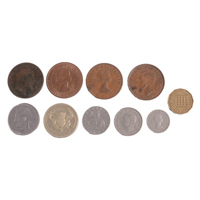 Lot 294 - Collection of British and overseas coins, some silver content.