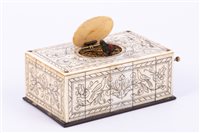 Lot 99 - Ivory cased singing bird automaton, French or...