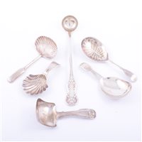 Lot 105 - Small Victorian Scottish silver ladle, by...
