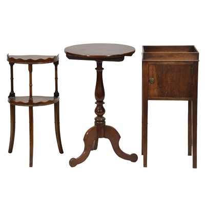 Lot 431 - Mahogany tripod table, etc.
