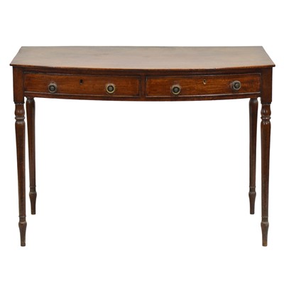 Lot 399 - Victorian mahogany bow-front side table