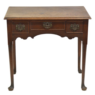 Lot 365 - George III country made oak low boy