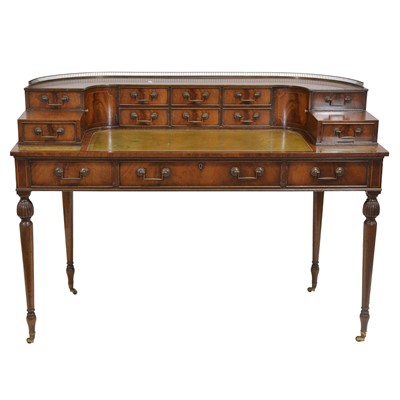 Lot 433 - Reproduction mahogany Carlton House desk