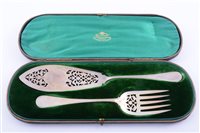 Lot 111 - Pair of Victorian silver fish servers,...