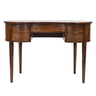 Lot 309 - Mahogany kidney-shape dressing table