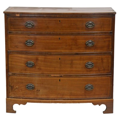 Lot 316 - Victorian mahogany bow-front chest of drawers