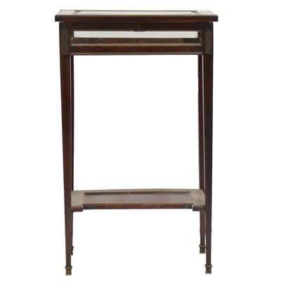 Lot 322 - Small French style metal-mounted hardwood table cabinet