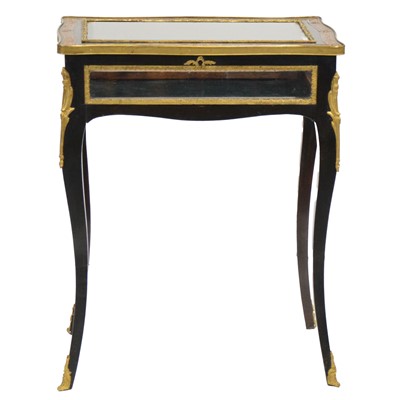 Lot 352 - Louis Philippe style ebonised and boullework bijouterie table