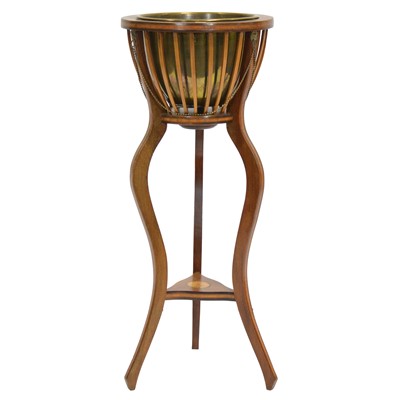 Lot 351 - Edwardian inlaid mahogany jardiniere stand