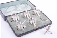Lot 120 - Set of six Victorian Scottish silver menu...