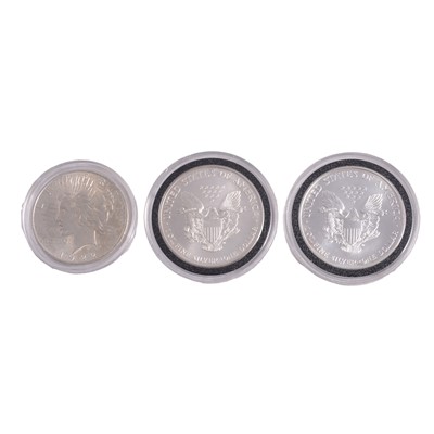 Lot 298 - Three United States of America silver coins.