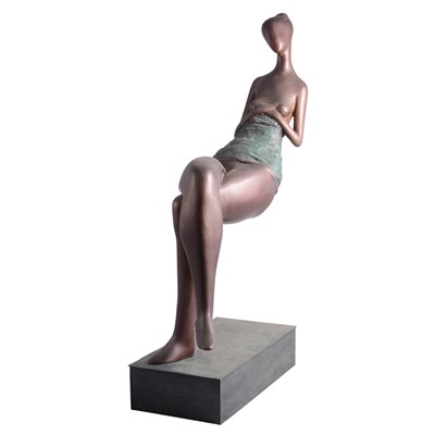 Lot 126 - Contemporary bronze figure, possibly Marie Madeleine Gautier