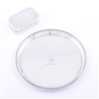 Lot 128 - George III Irish silver circular coaster,...