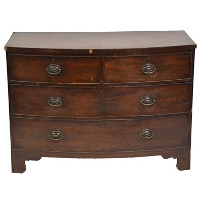 Lot 524 - Victorian mahogany bow-front chest of drawers