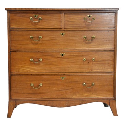 Lot 340 - George III mahogany chest of drawers