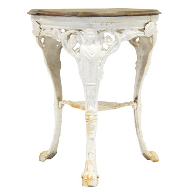 Lot 310 - Cast iron pub table