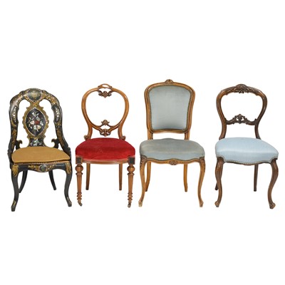Lot 349 - Four Victorian chairs