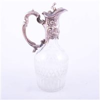 Lot 135 - Edwardian electroplated mounted cut-glass...